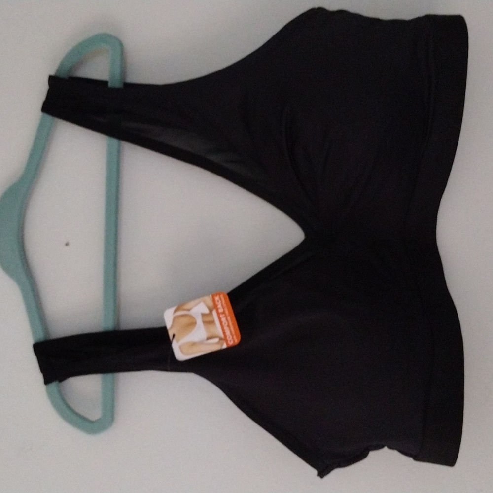 Warner's wire free black bra